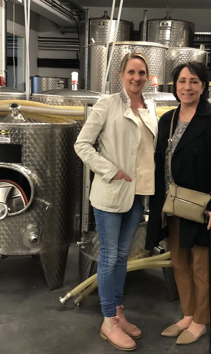 Sharyn Kervyn de Volkaersbeke with Eva Fricke