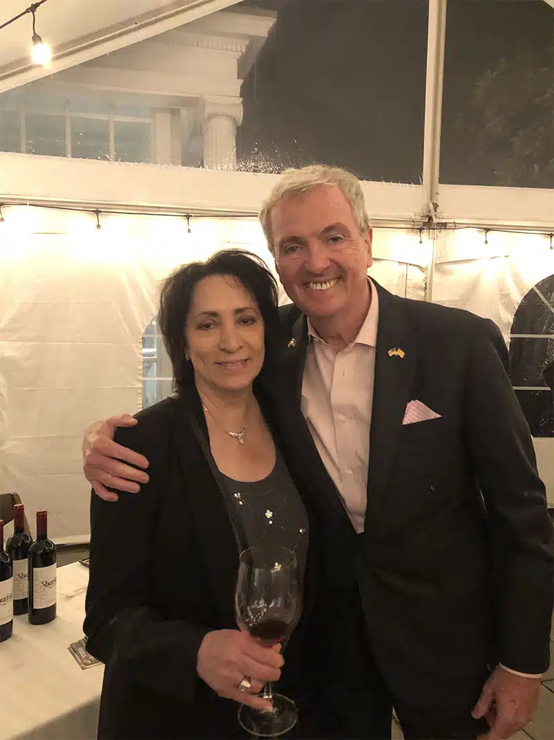 Sharyn Kervyn de Volkaersbeke with Governor Murtphy